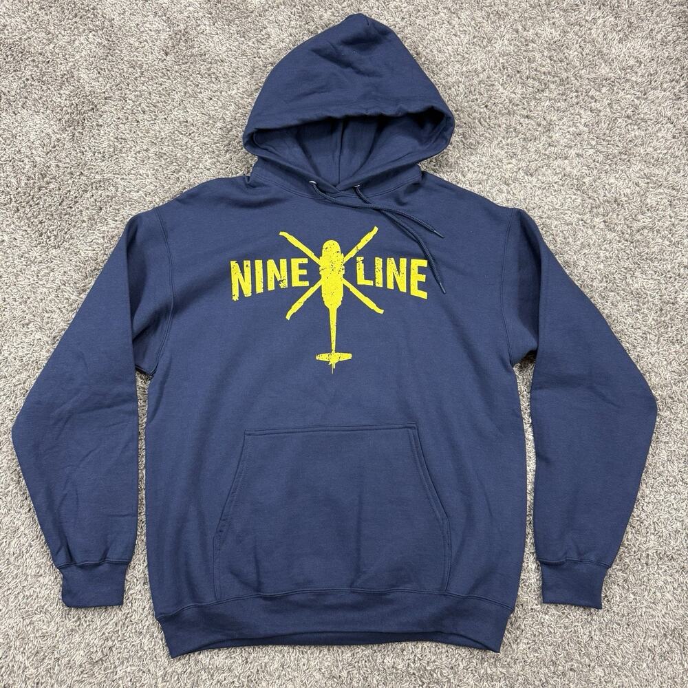 Nine Line Blue Hoodie Military Pullover Mens Size L